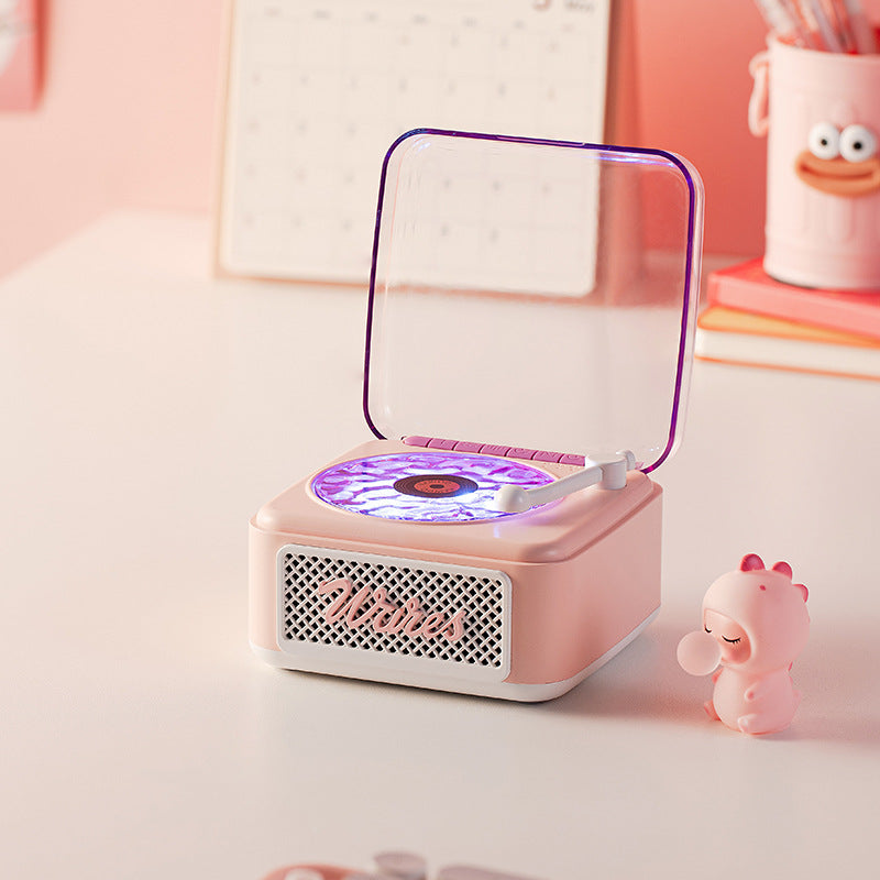 Retro Bluetooth Speaker with Vinyl Design
